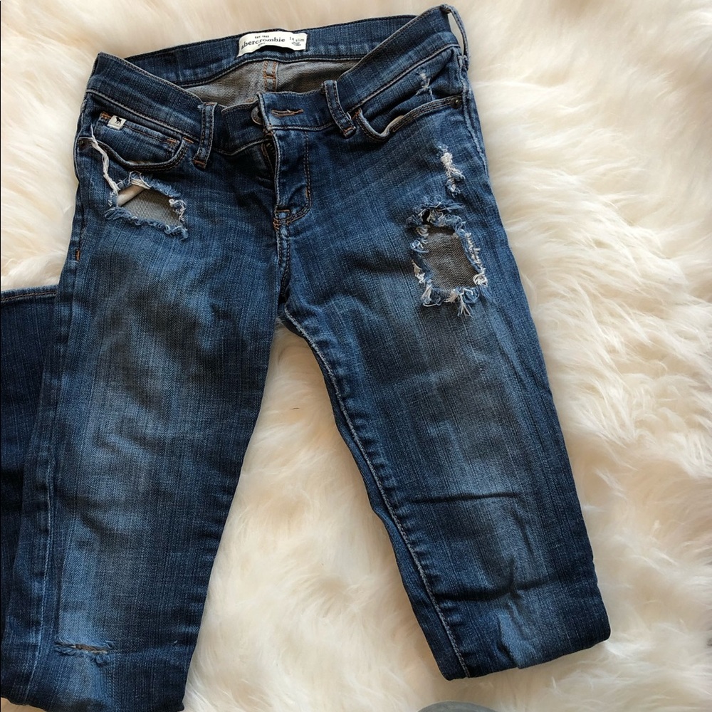 Abercrombie distressed denim jeans